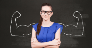 Woman feeling a sense of inner strength and improved confidence.