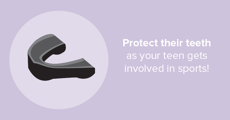 Use a mouthguard to protect your child's permanent teeth during sports activities.