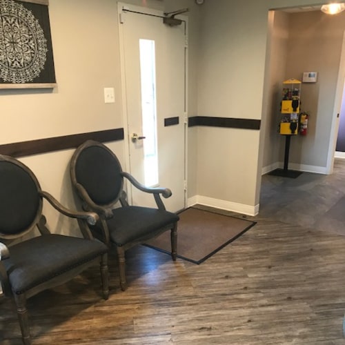 Waiting room with chairs in Bawa Dentistry Manassas Office