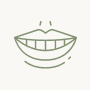 Line Icon of a smile