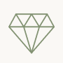 Line icon of a diamond