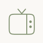 Line icon illustrating a TV